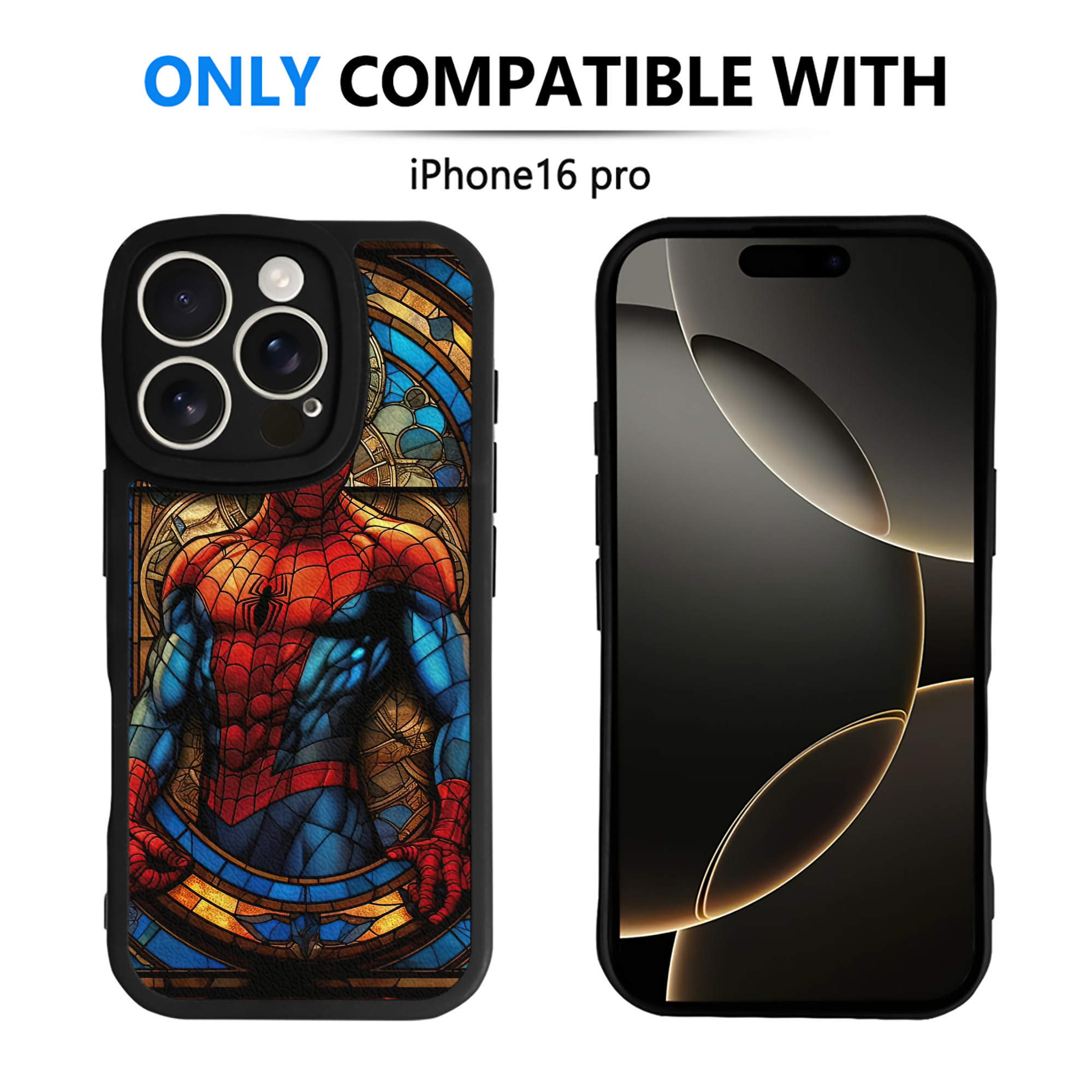 （画像用） Spider Man スパイダーマン 【iPhone 16シリーズ対応】シリコンスマホケース（レザー調） 材質：シリコン